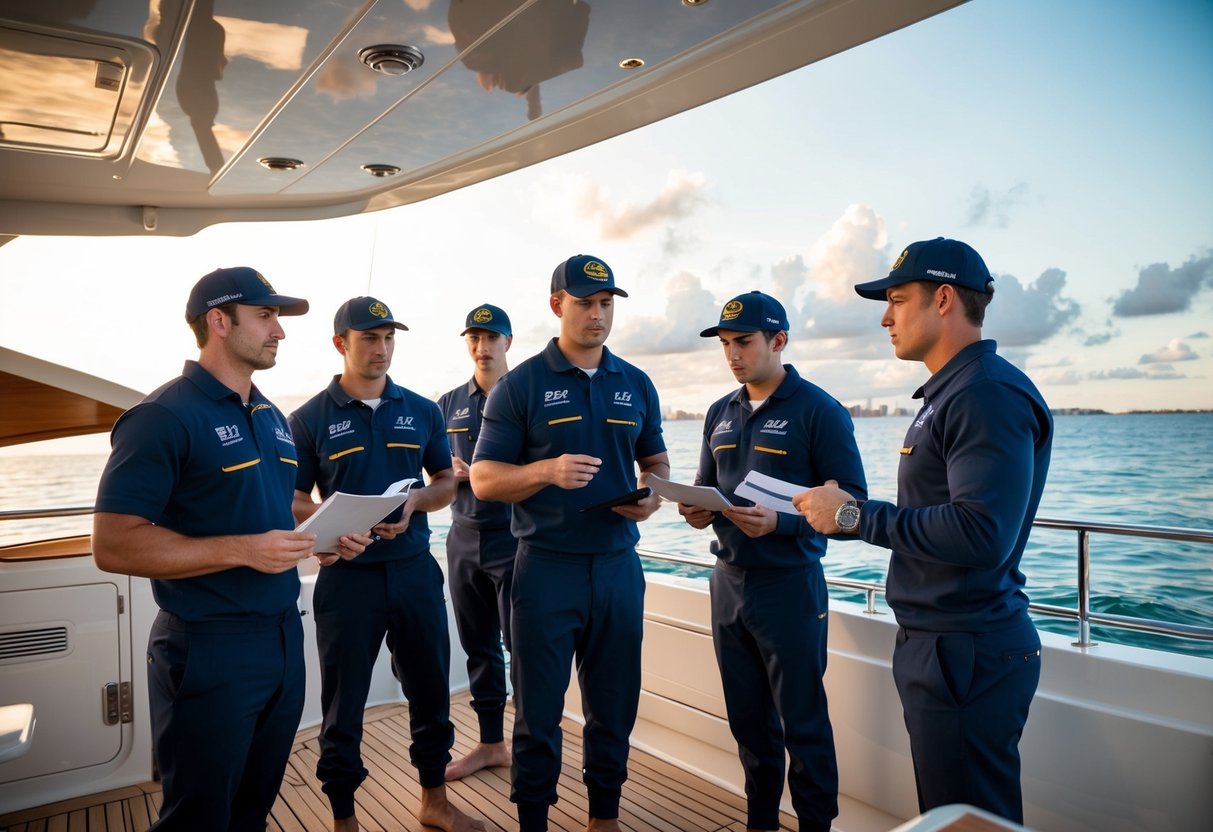 A group of aspiring yacht crew members undergo rigorous training and interviews, preparing to embark on their new careers in the luxurious world of yachting