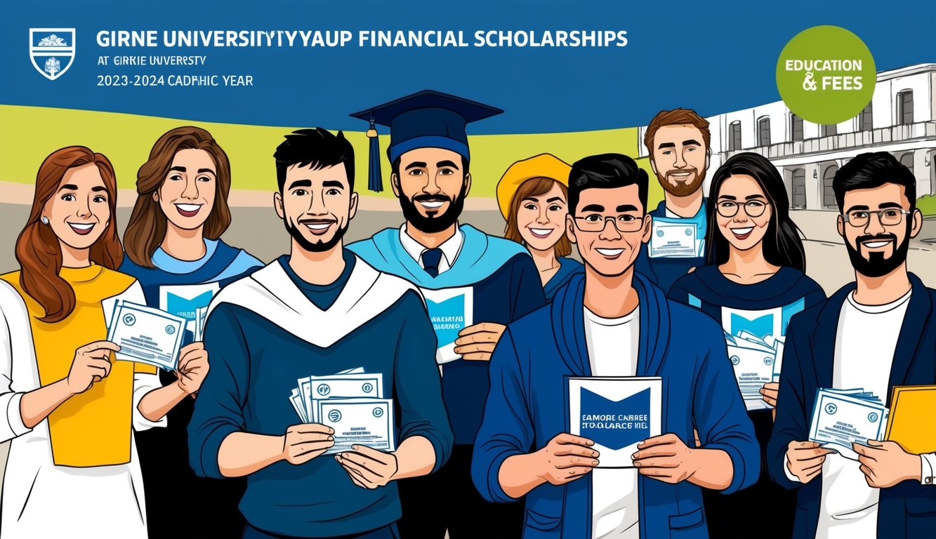 2023-2024 akademik yılı için eğitim ücretlerine odaklanarak, Girne Üniversitesi'nde finansal destek ve burs alan bir grup öğrenci