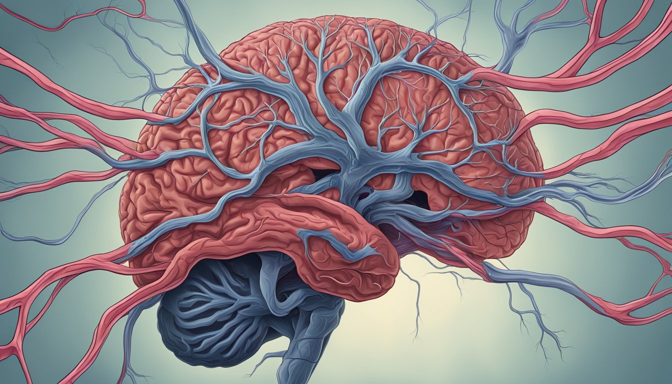 A sudden burst of blood vessels in the brain, causing paralysis and death