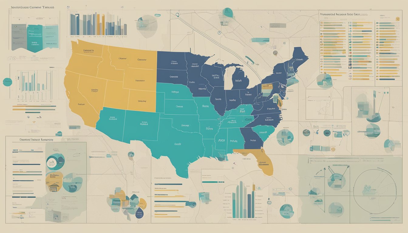 A map of Tarrant County, Texas, with historical data on causes of death displayed in a chart alongside images of medical instruments and records