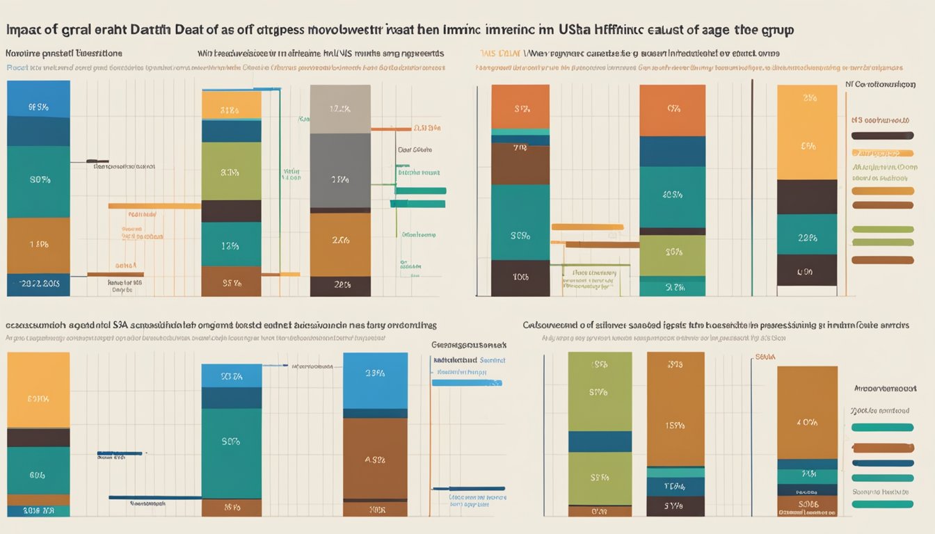 A graph showing the impact of race and Hispanic origin on causes of death across different age groups in the USA