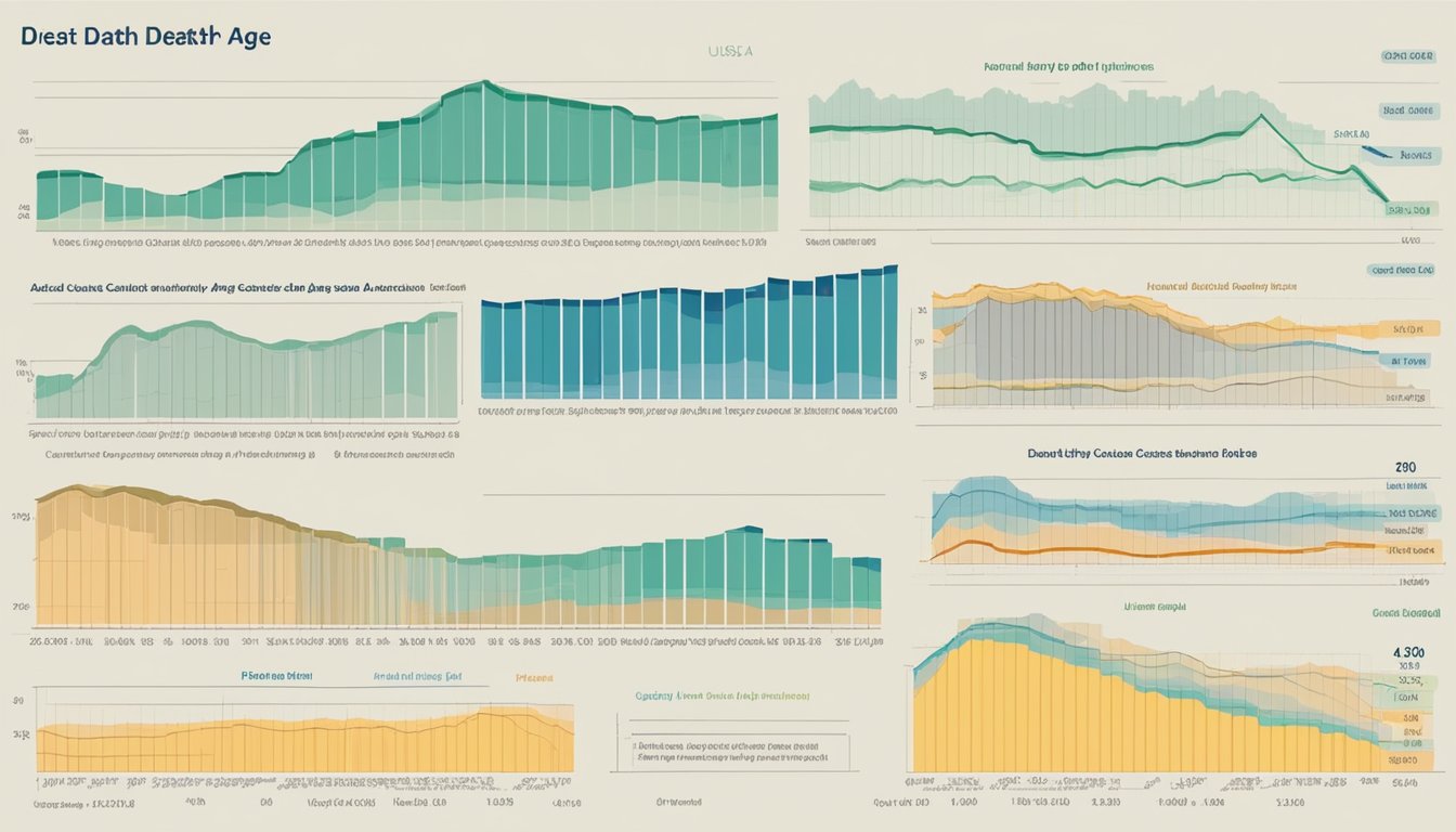 A chart showing disease prevalence and causes of death by age in the USA