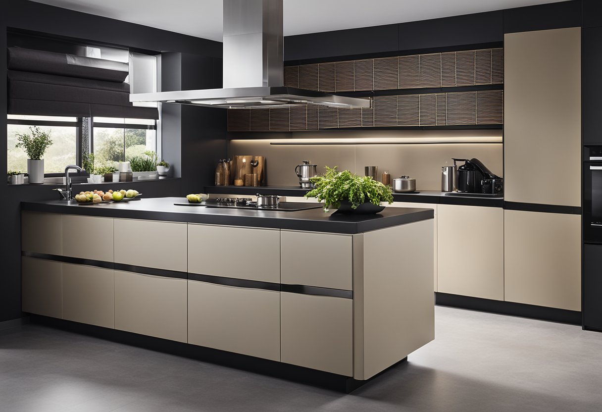 A sleek, modern modular kitchen with interchangeable core components