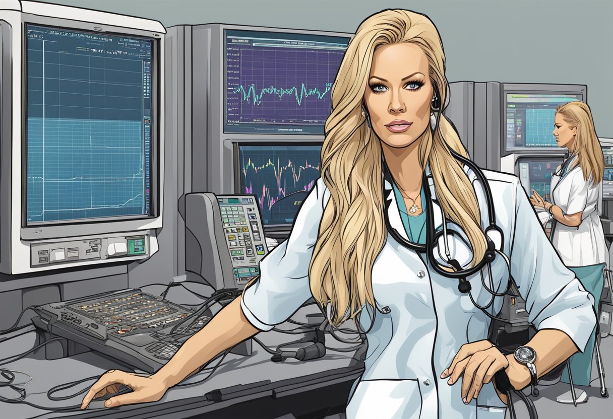 Jenna Jameson's heart monitor flatlines as doctors rush to her side