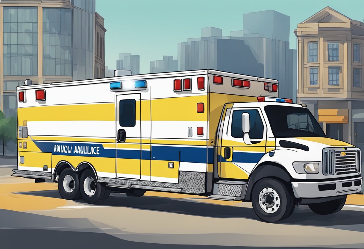Remoção de Ambulância: Processo Eficiente e Seguro 4 Uma ambulância sendo removida de um evento ou local de negócios por um serviço de remoção