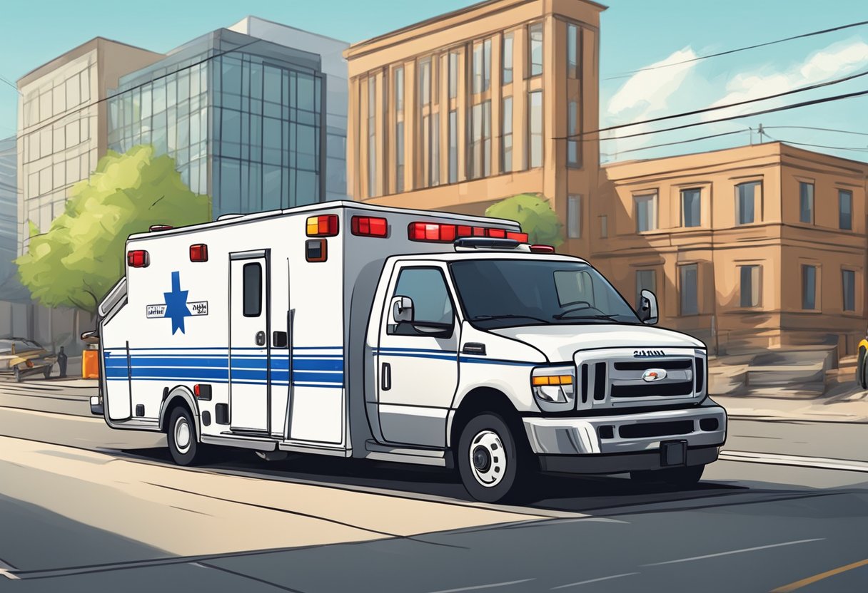 Remoção de Ambulância: Procedimentos Essenciais e Normas de Segurança 7 Uma ambulância sendo rebocada por um caminhão de guincho em conformidade com a legislação e regulamentos.