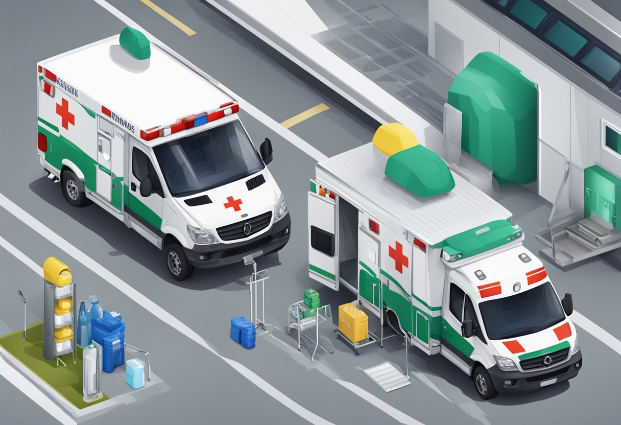 Valor ambulância UTI móvel completa: Saiba tudo nesse artigo 4 Uma ambulância com equipamentos e suprimentos médicos, estacionada e pronta para uso