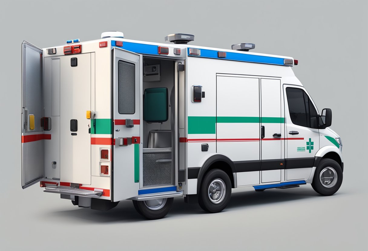 Uma ambulância equipada com tecnologia avançada e recursos inovadores