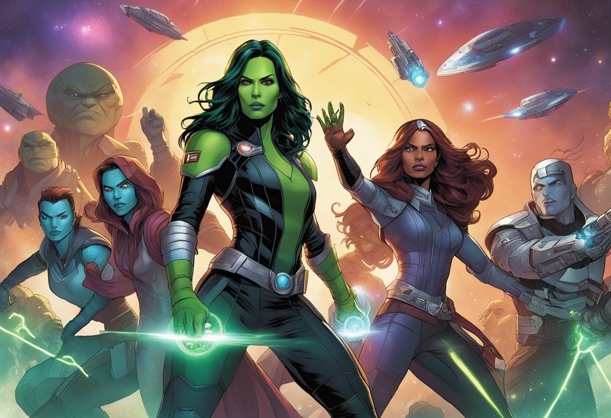 Gamora battles new adversaries, while forming alliances in a cosmic setting