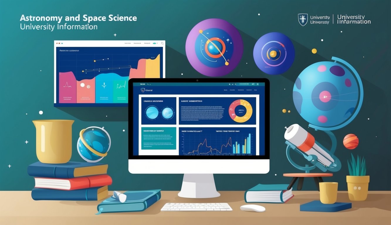 Grafikler ve tablolarla astronomi ve uzay bilimi üniversite bilgi web sitesi
