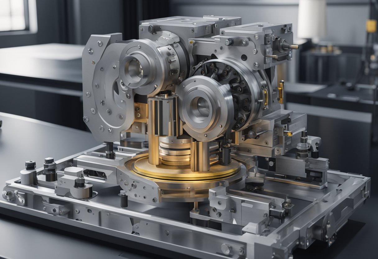 A 3D laser metrology device scans and measures intricate mechanical parts with precision