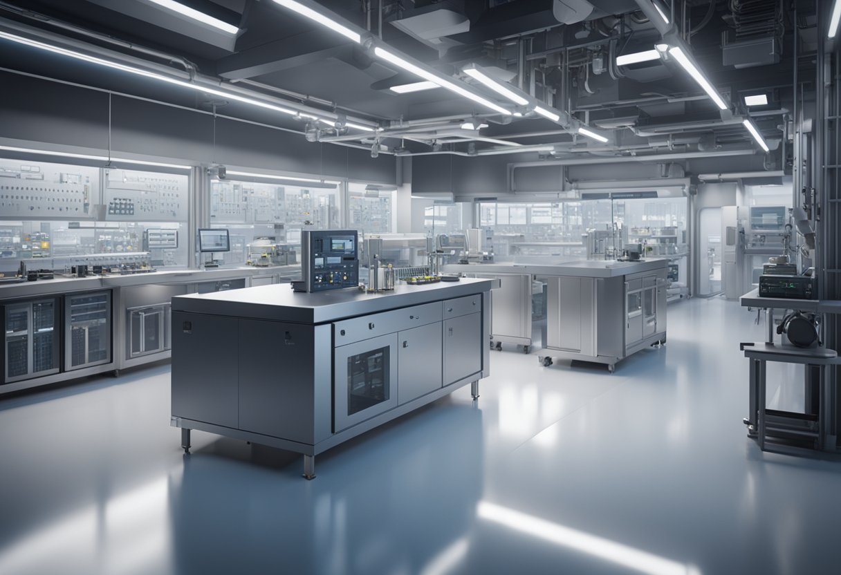 A high-tech laboratory with advanced measurement instruments and precision technology