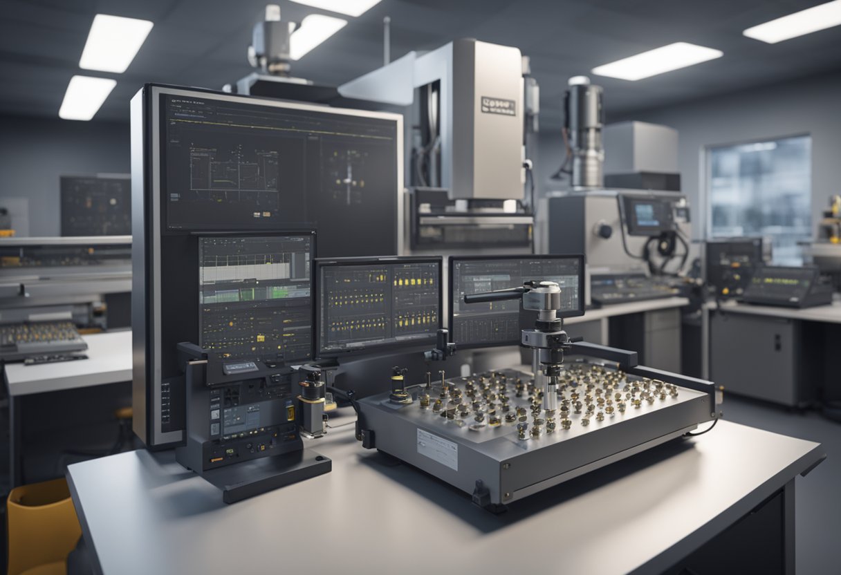 A technician calibrates precision instruments in a Texas metrology lab