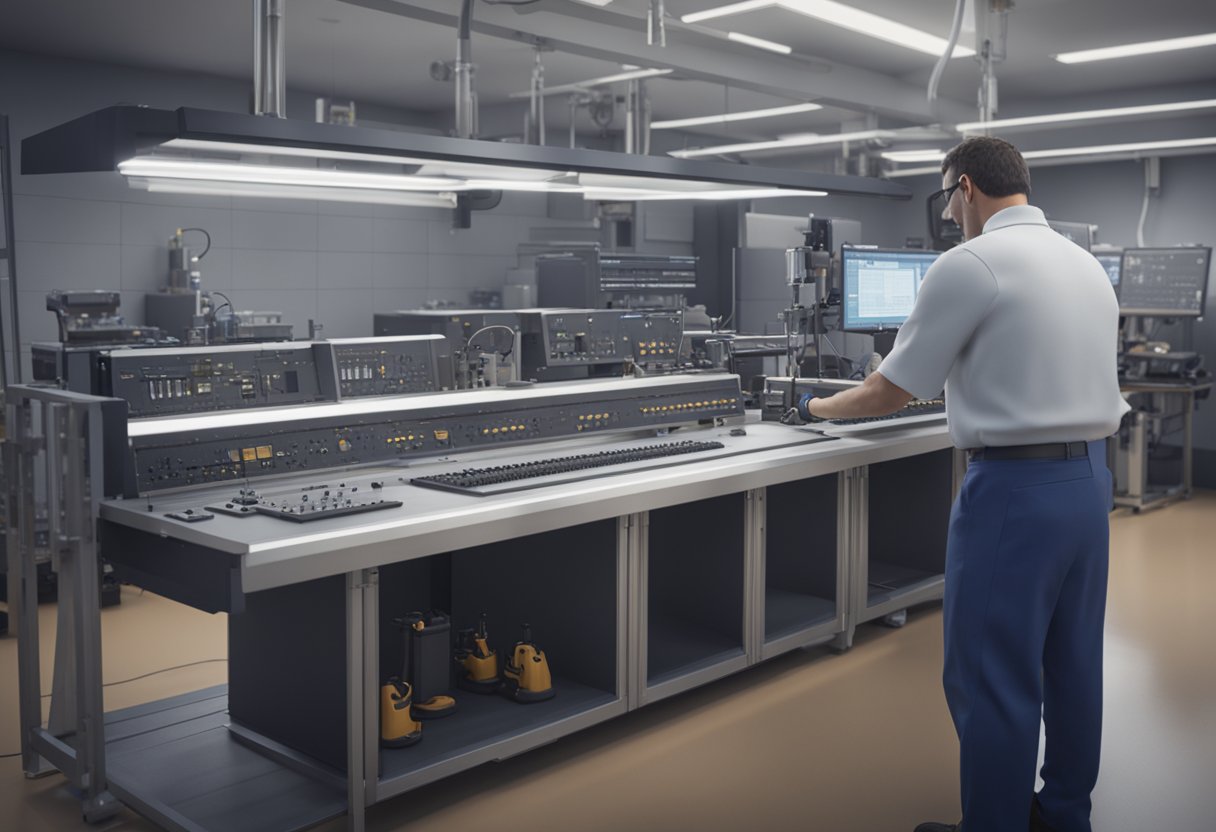 A technician calibrates precision instruments in a Texas metrology lab