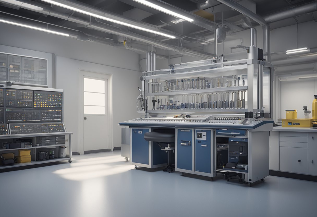 A precision measuring instrument in a clean, well-lit laboratory in Ohio