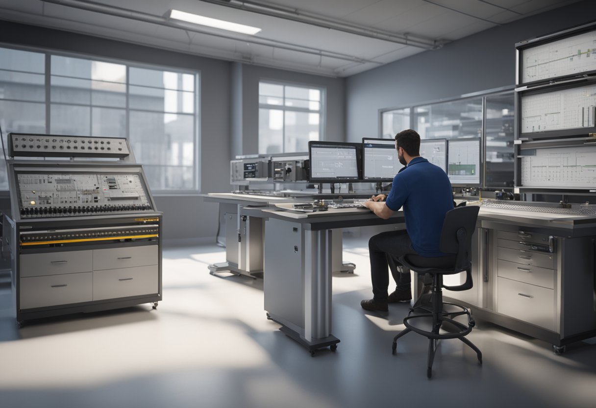 A technician calibrates precision instruments in a Georgia metrology lab