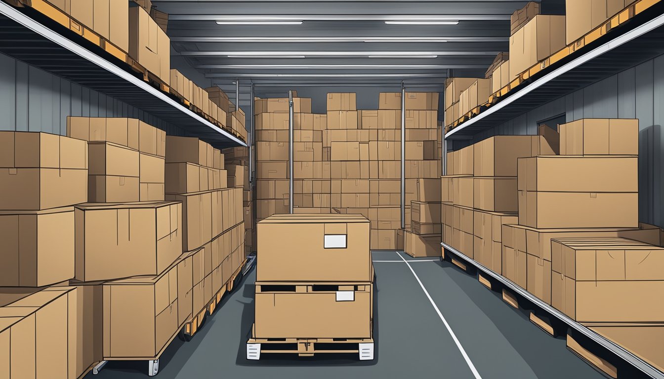 Cardboard boxes stacked neatly in a moving truck, labeled and organized by room, ready for a smooth interstate transition