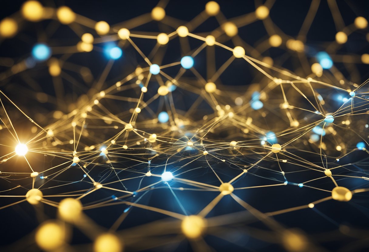 A network of interconnected energy assets with data flowing between them, monitored by a central control system