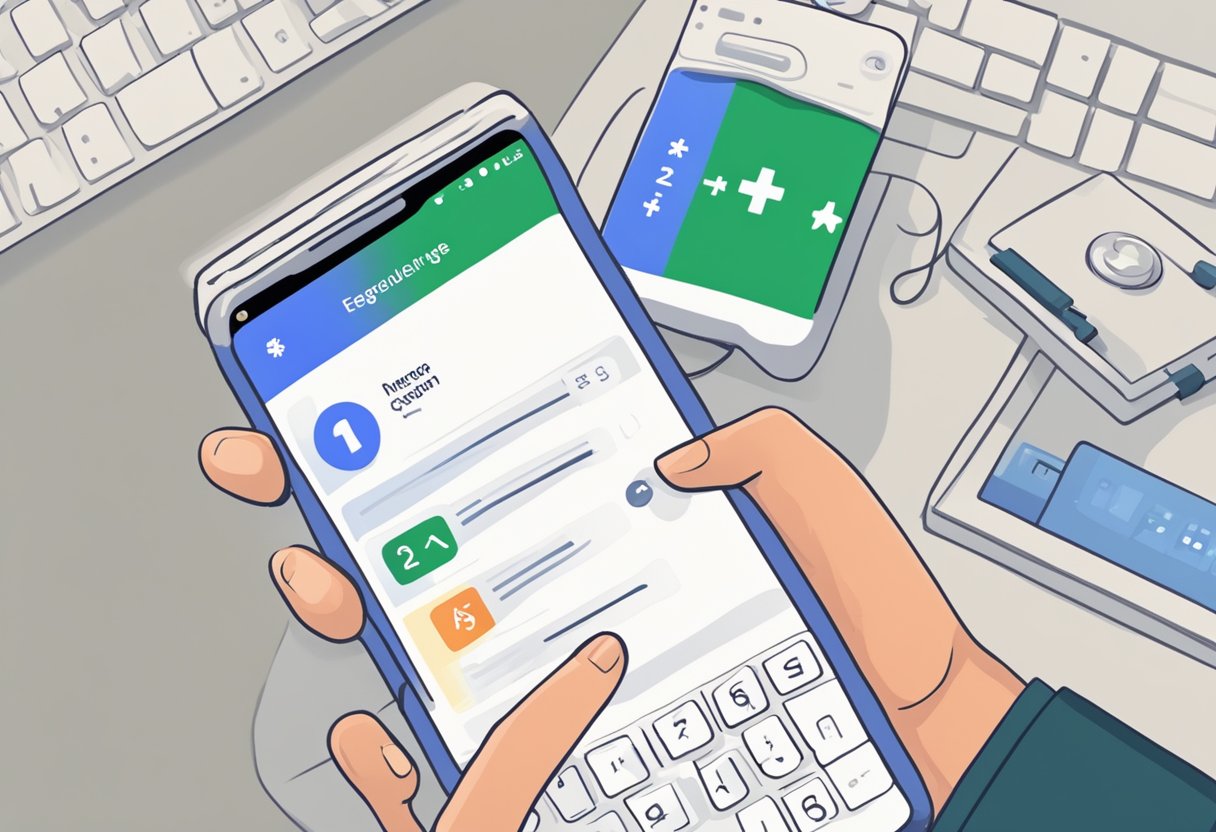 Google qual é o número da ambulância: Guia de Emergências no Brasil 4 Uma pessoa digitando freneticamente "Número de Emergência da Ambulância" na barra de pesquisa do Google em seu smartphone.