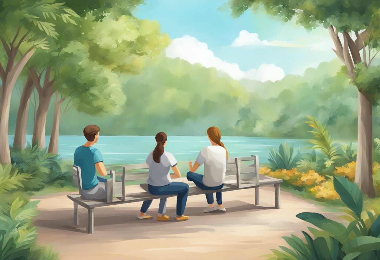 Resgate de Dependentes Químicos: Soluções Eficazes e Apoio Especializado 2 Um ambiente sereno e pacífico com um grupo de indivíduos recebendo tratamento e apoio para dependência química em um ambiente terapêutico.