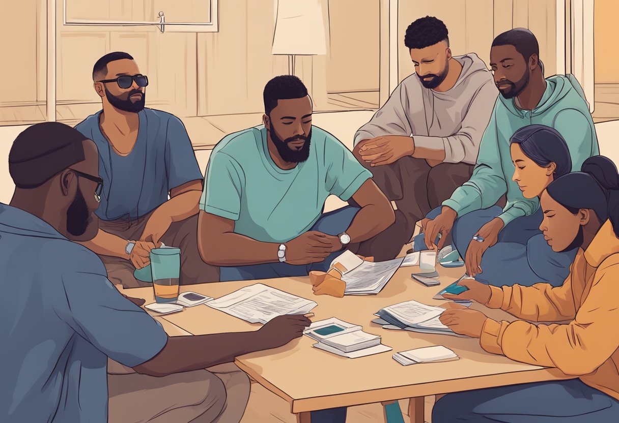 Resgate de Dependentes Químicos: Soluções Eficazes e Apoio Especializado 5 Um grupo de indivíduos diversos participa de atividades juntos, simbolizando a integração social e a reabilitação para dependentes químicos em recuperação.