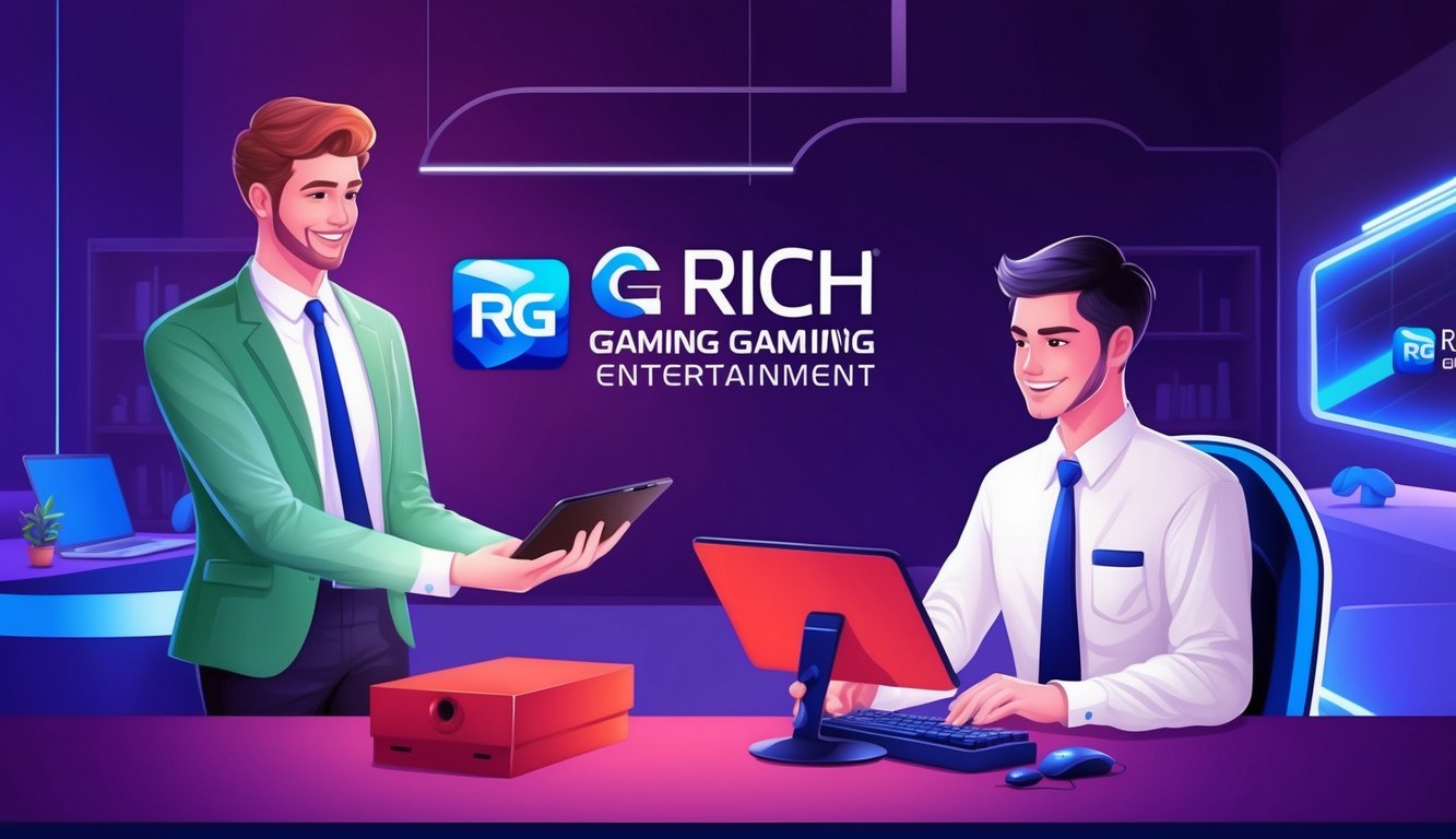 一位客戶服務代表在RG Rich Gaming Entertainment協助客戶