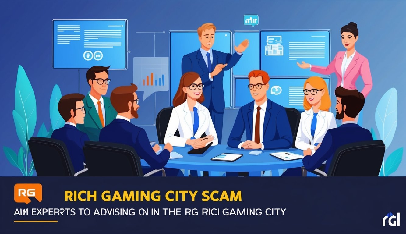 一群專家正在討論和建議有關 RG Rich Gaming City 詐騙的問題