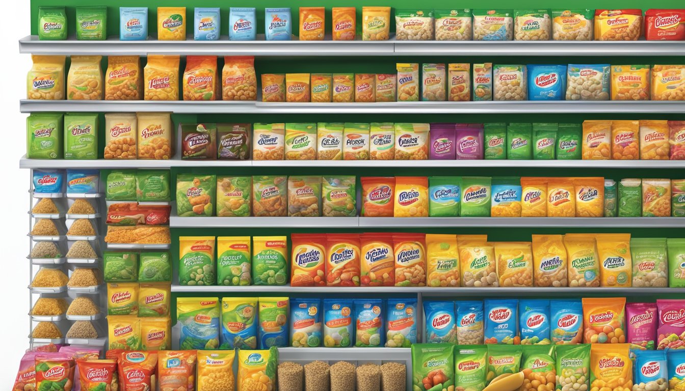 A colorful array of Nestle Cerelac multigrain and garden vegetable product variants and flavors arranged in an inviting display