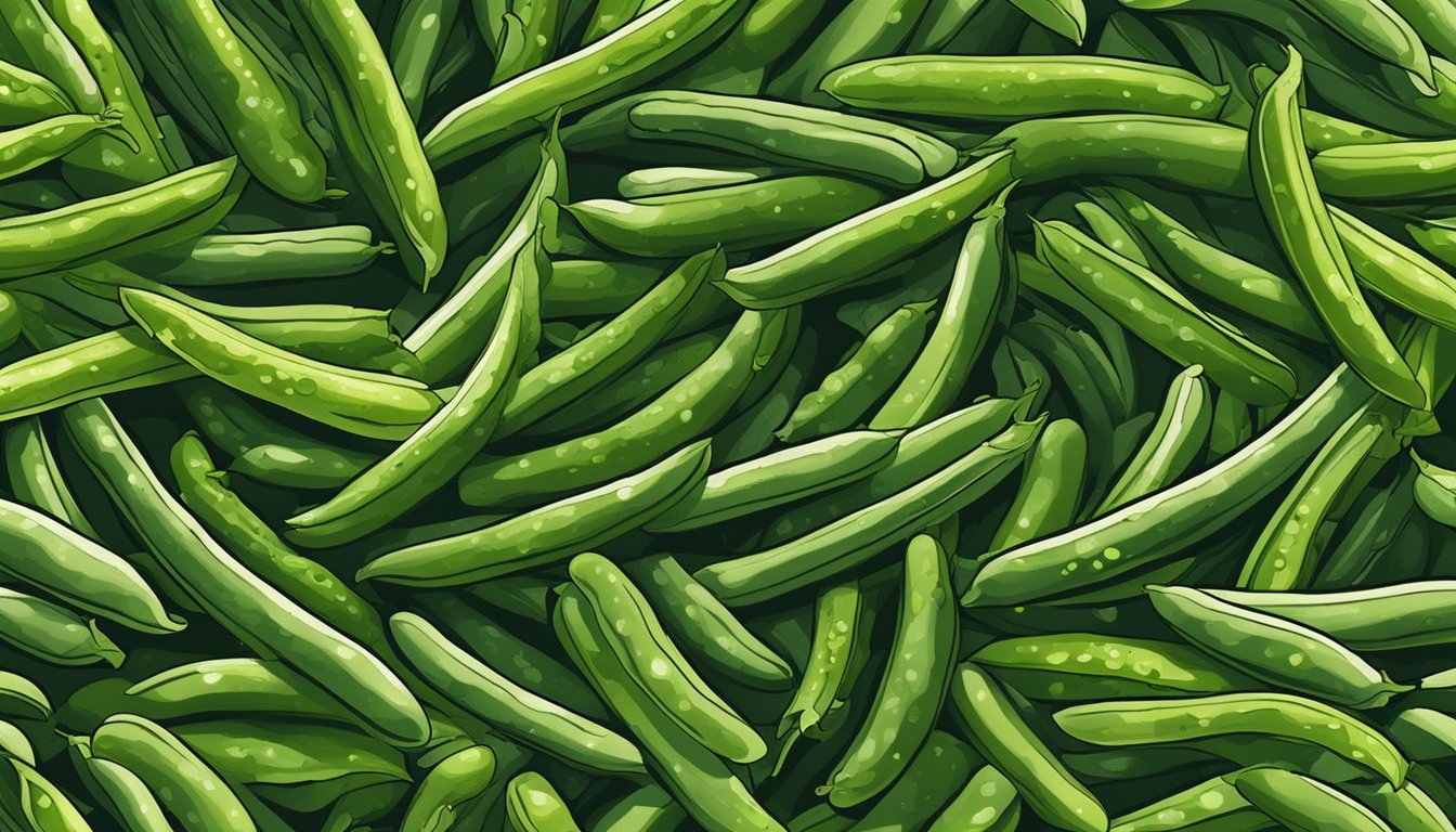 Fresh green beans tossed in olive oil and sprinkled with salt and pepper, ready to be placed in an air fryer