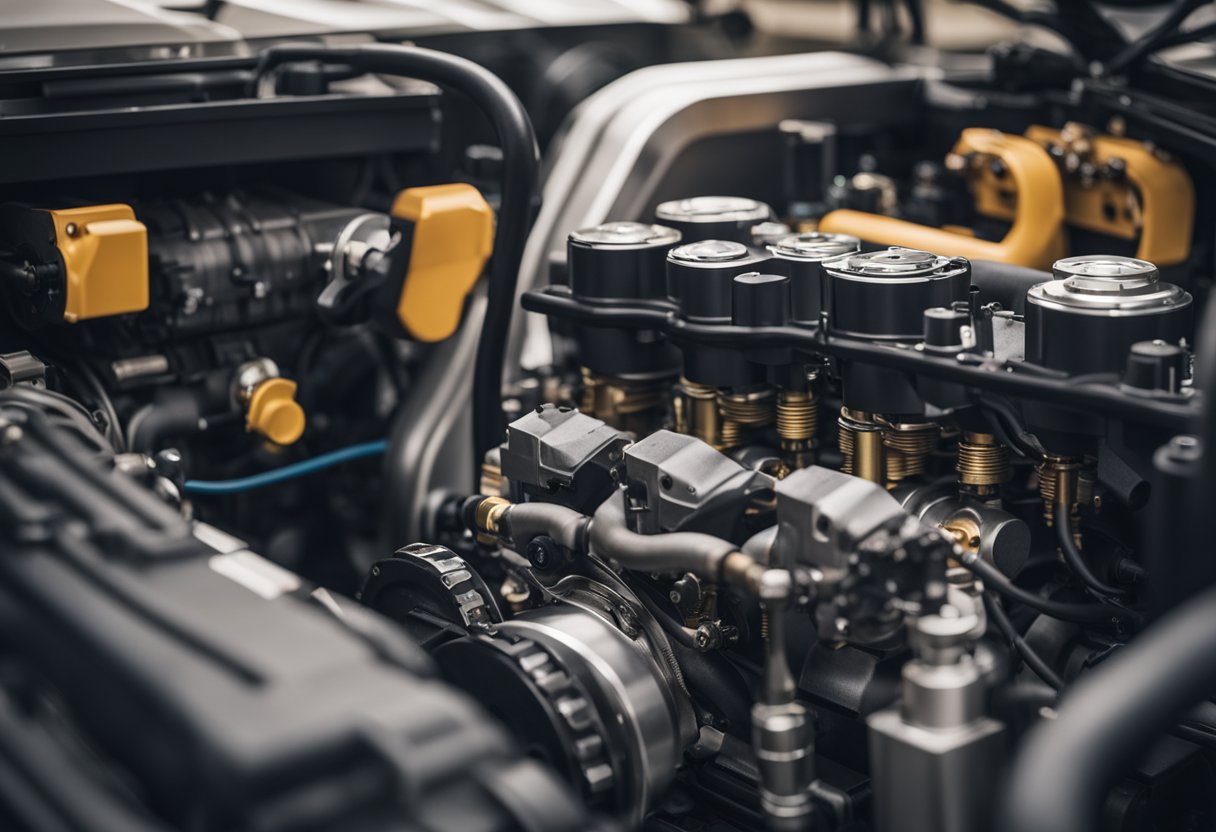 Un motore diesel con un'unità di controllo aggiuntiva installata, che mostra prestazioni migliorate e un'efficienza del carburante superiore rispetto a un motore standard.