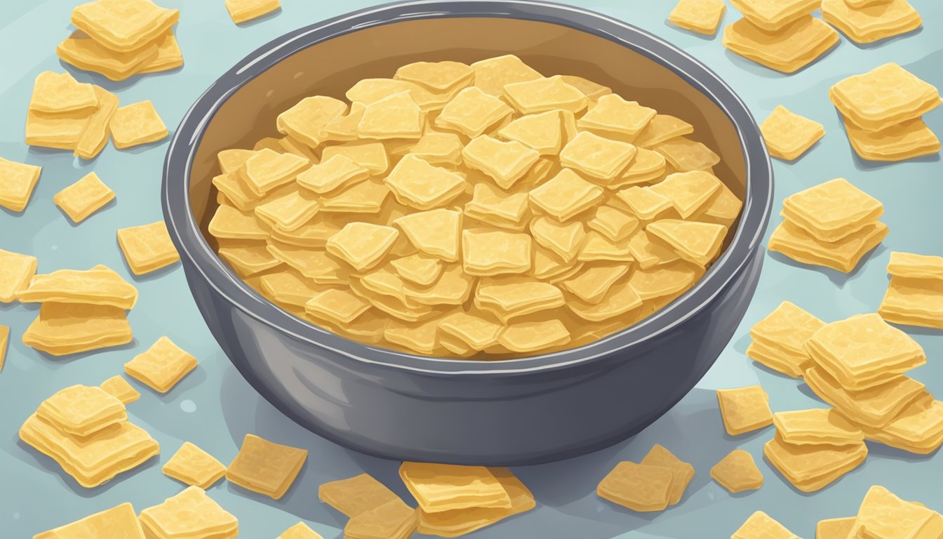 A bowl of crushed Nilla wafers mixed with melted butter, ready to be pressed into a pie dish for a sweet crust