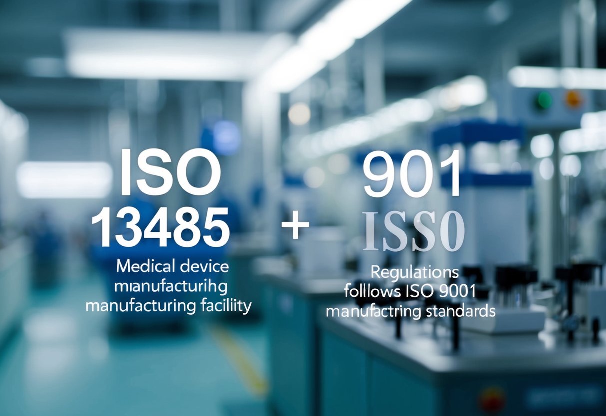 A medical device manufacturing facility adhering to iso 13485 vs ISO 9001 regulations, while another facility follows iso 9001 standards