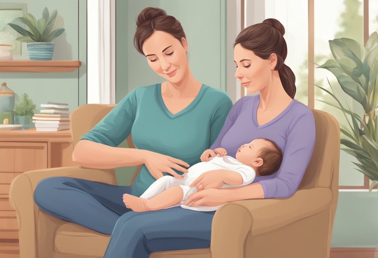 A postpartum doula supports a new family, providing guidance and care in their home after the birth of a baby