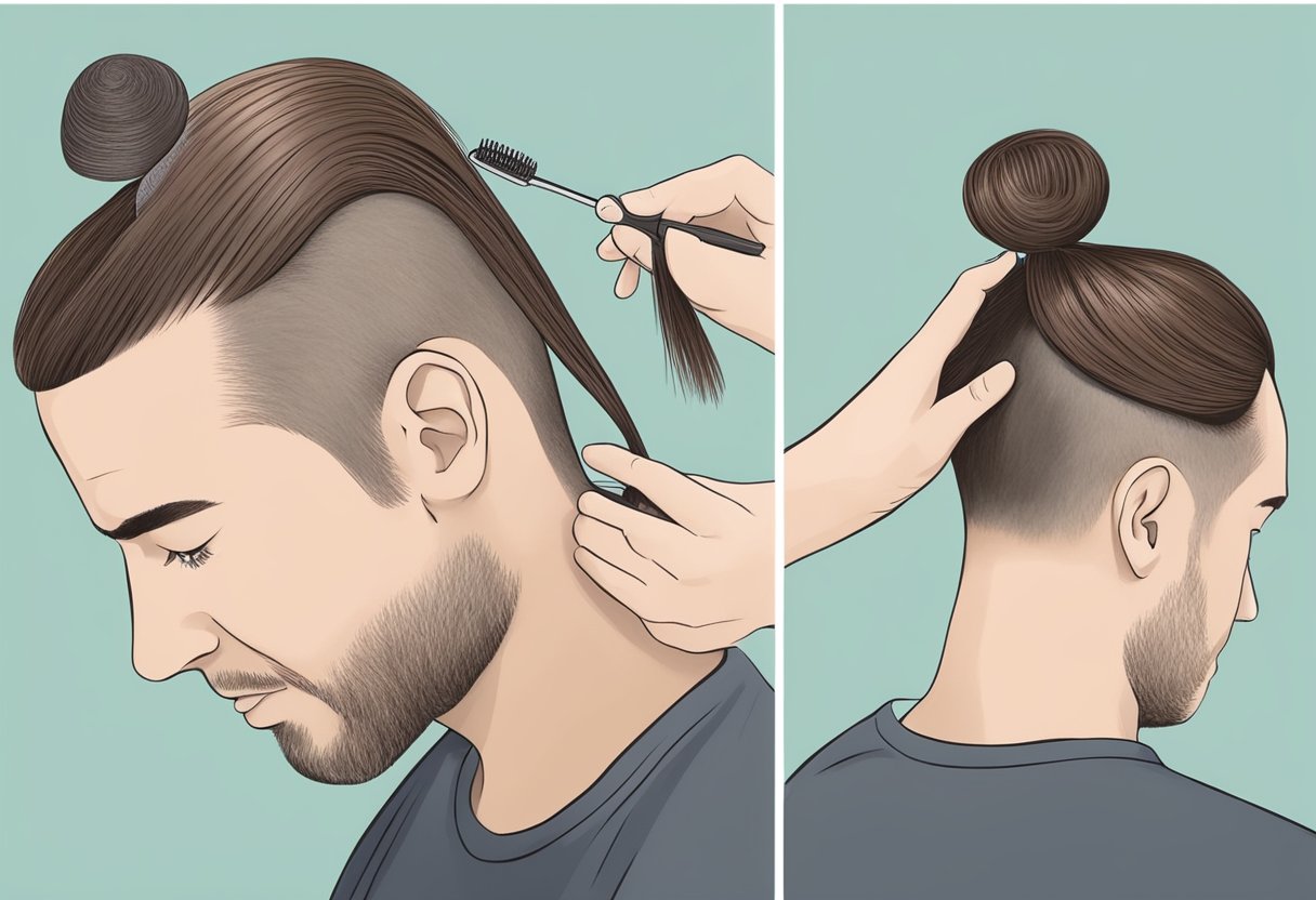 A person applying different hair loss treatments to their scalp