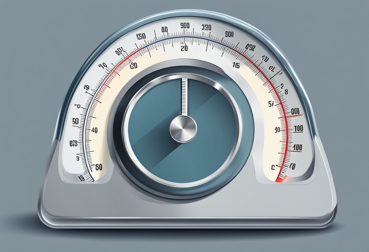 A scale displaying a significant decrease in weight