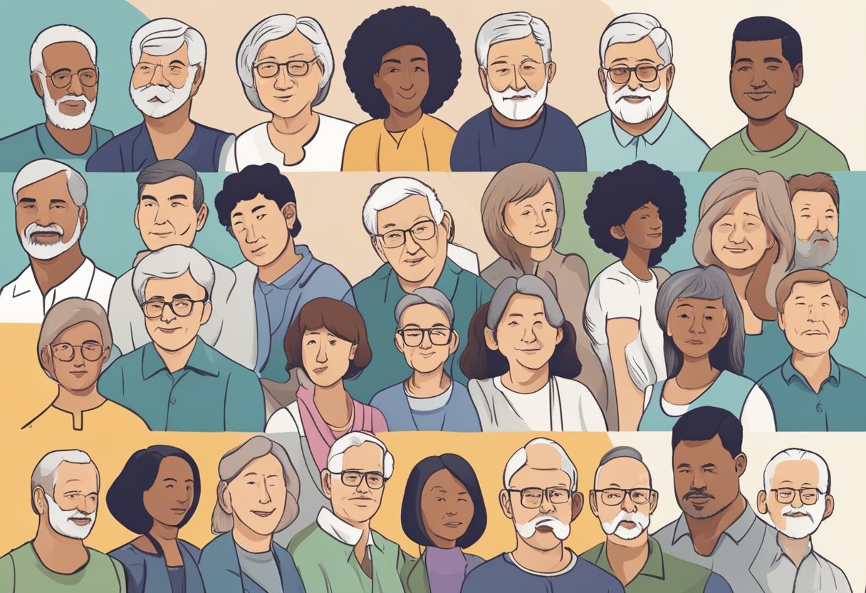 A group of diverse individuals with various backgrounds and ages, representing the wide range of people affected by tinnitus