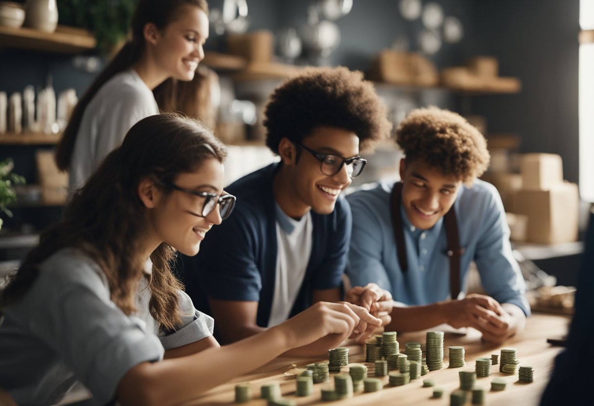 Um grupo de adolescentes se envolve em várias atividades, como vender artesanatos caseiros, investir em ações e administrar um pequeno negócio, para aprender maneiras inovadoras de construir riqueza fora da internet.