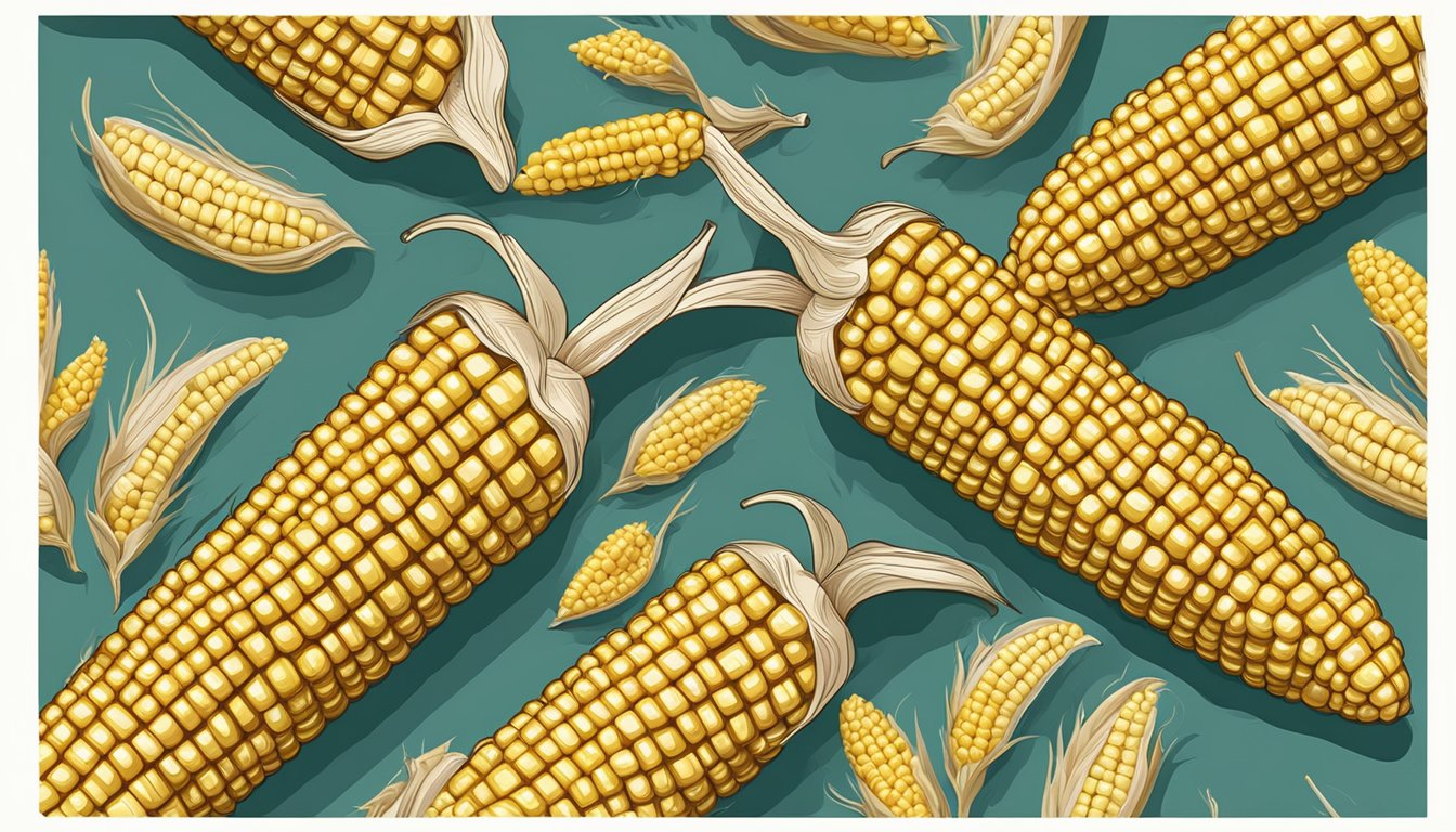 Two corn holders pierce through a golden ear of corn, ensuring a safe and secure grip for easy eating