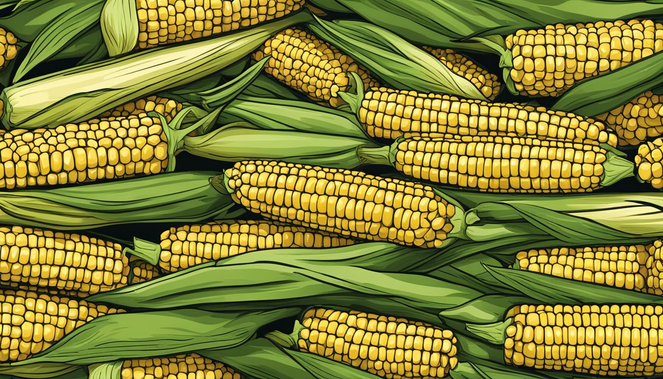 Corn on the cob holders being used to securely grip and eat corn, preventing mess and burns