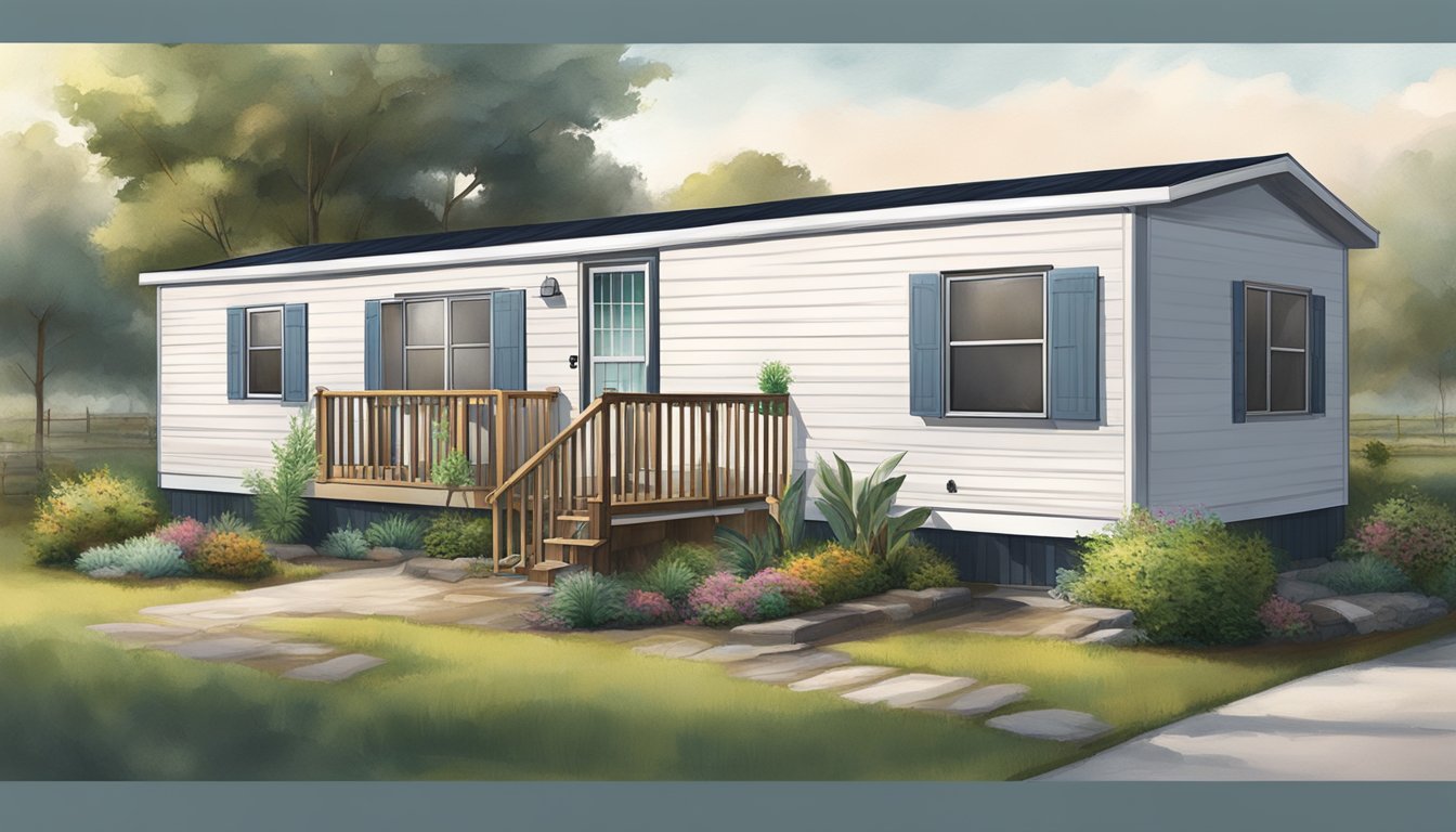 A double wide mobile home with improved air quality features such as air purifiers, open windows, and plants