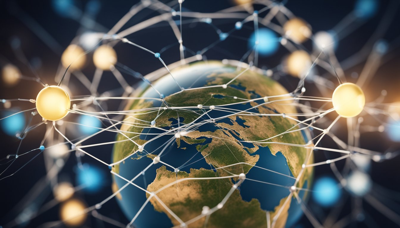 A globe surrounded by interconnected lines linking various countries, representing the global regulation of xylooligosaccharides