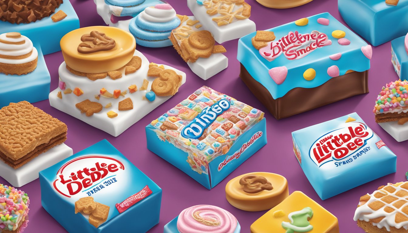 A festive display of Little Debbie snack cakes transformed into creative and colorful special occasion treats