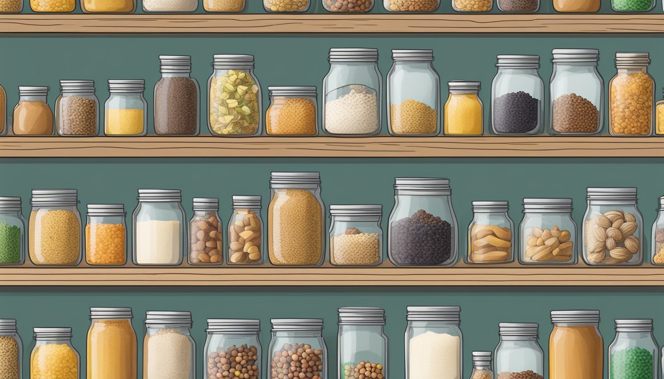 A well-stocked pantry with jars of specialty mixes for every occasion, including homemade baking mix recipes