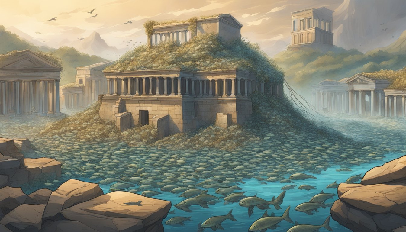 A pile of rotting fish hidden in an enemy's water supply, causing illness and chaos in an ancient Greek city