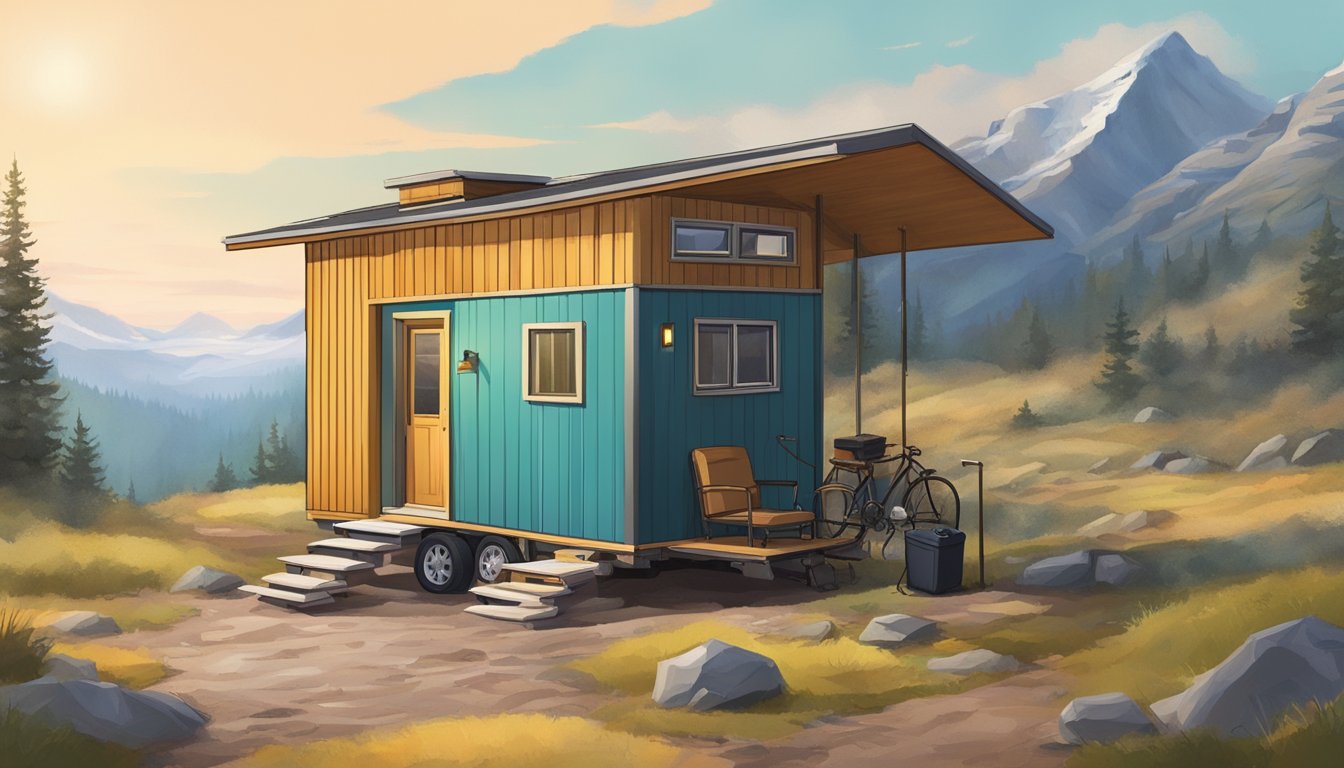 A tiny home stuck in a remote, inaccessible location, surrounded by limited mobility options and lacking essential services