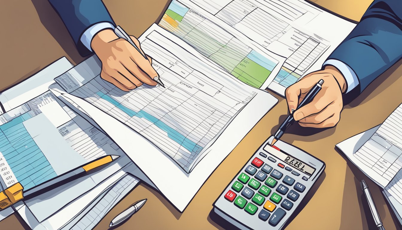 A financial planner reviewing a balance sheet with a focus on the cash surrender value of a life insurance policy