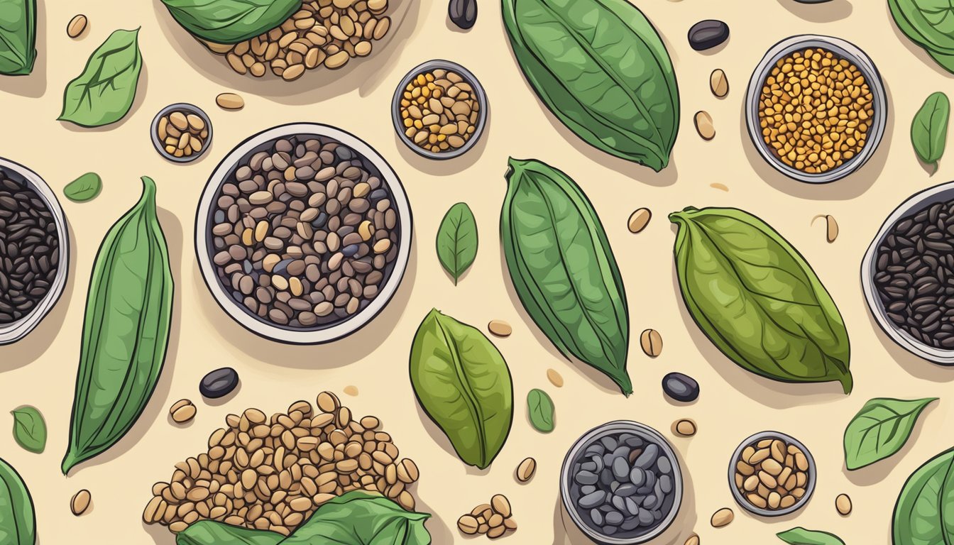 A variety of beans and a keto diet infographic surrounded by question marks