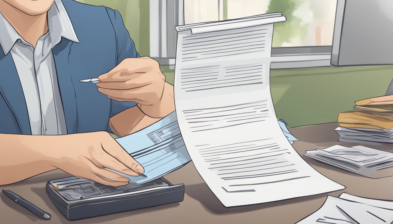 A person submits paperwork, then receives a check in the mail