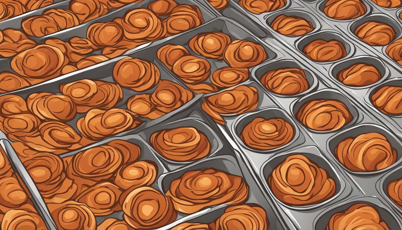 Tomato skins laid out on a baking sheet in an oven, heat waves rising