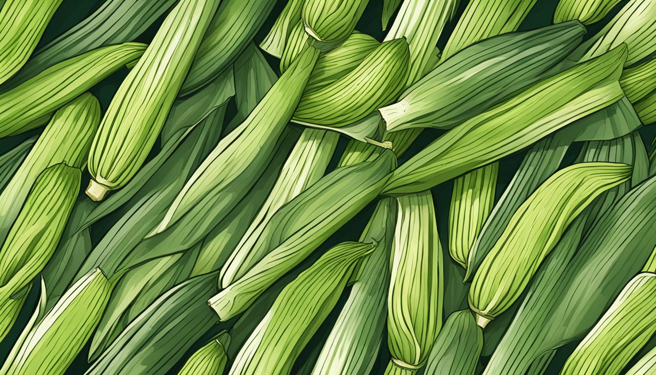 Fresh wild leeks spread out on a clean, dry surface, ready to be sliced and placed on dehydrator trays